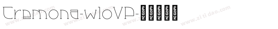 Cremona-w1oVP字体转换