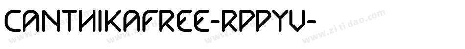 CanthikaFree-RppyV字体转换