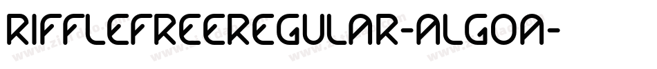 RiffleFreeRegular-ALGOA字体转换