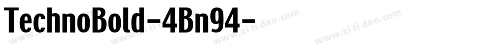 TechnoBold-4Bn94字体转换