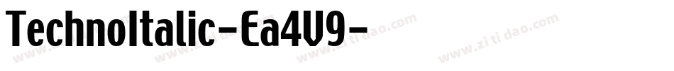 TechnoItalic-Ea4V9字体转换