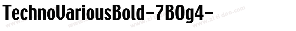 TechnoVariousBold-7BOg4字体转换