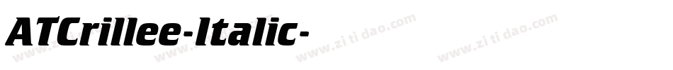 ATCrillee-Italic字体转换