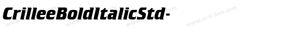 CrilleeBoldItalicStd字体转换