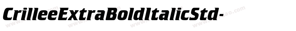 CrilleeExtraBoldItalicStd字体转换