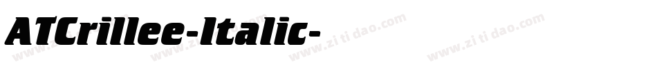 ATCrillee-Italic字体转换