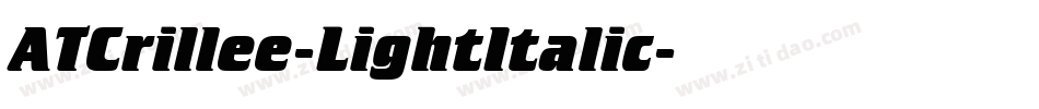 ATCrillee-LightItalic字体转换