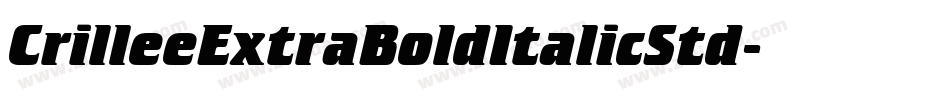 CrilleeExtraBoldItalicStd字体转换