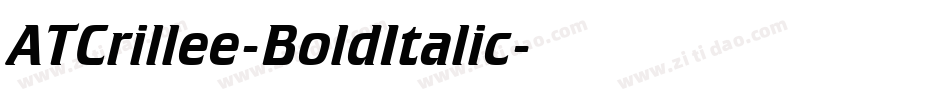 ATCrillee-BoldItalic字体转换