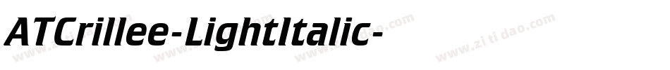 ATCrillee-LightItalic字体转换