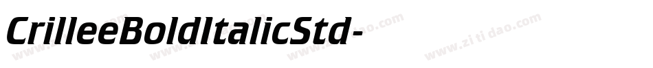 CrilleeBoldItalicStd字体转换