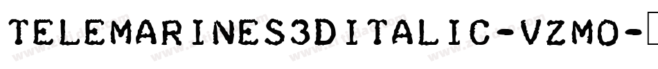 TeleMarines3DItalic-vzMO字体转换