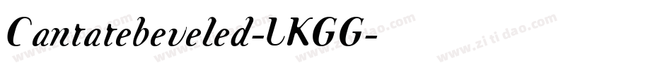 Cantatebeveled-LKGG字体转换