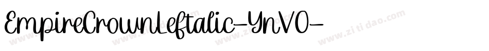 EmpireCrownLeftalic-YnVO字体转换