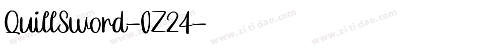 QuillSword-0Z24字体转换