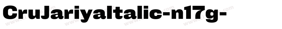 CruJariyaItalic-n17g字体转换