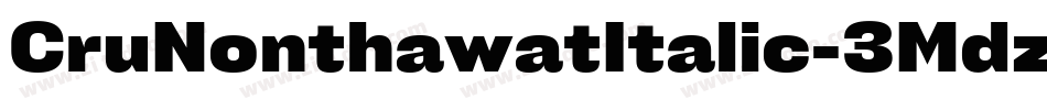 CruNonthawatItalic-3Mdz字体转换