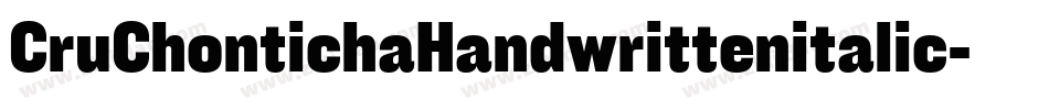 CruChontichaHandwrittenitalic-v2WA字体转换