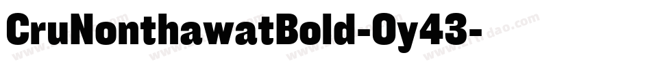 CruNonthawatBold-Oy43字体转换