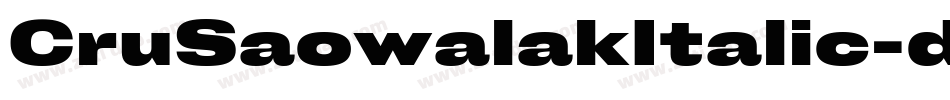 CruSaowalakItalic-doDV字体转换