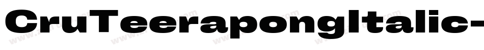 CruTeerapongItalic-agz5字体转换