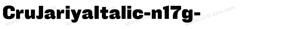 CruJariyaItalic-n17g字体转换