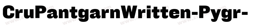 CruPantgarnWritten-Pygr字体转换