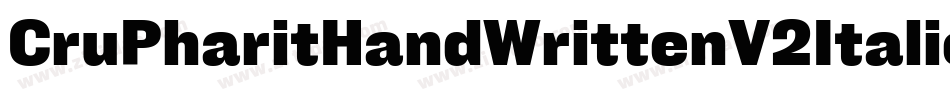 CruPharitHandWrittenV2Italic-Zg38字体转换