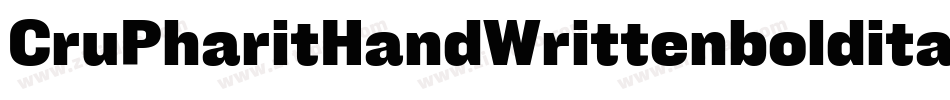 CruPharitHandWrittenbolditalic-XypP字体转换