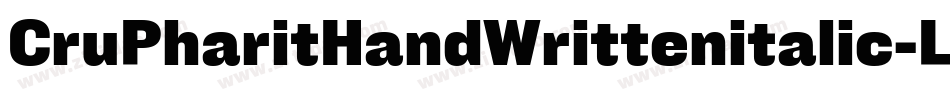 CruPharitHandWrittenitalic-Lyg5字体转换