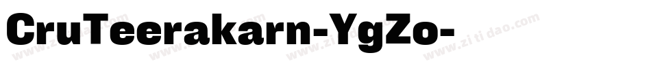 CruTeerakarn-YgZo字体转换