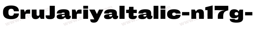CruJariyaItalic-n17g字体转换