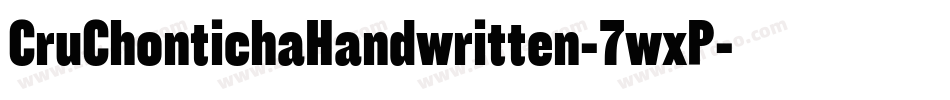 CruChontichaHandwritten-7wxP字体转换
