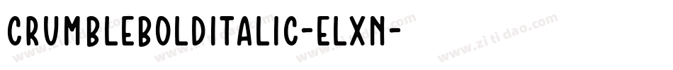 CrumbleBoldItalic-eLXn字体转换