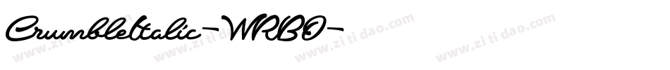CrumbleItalic-WRBO字体转换
