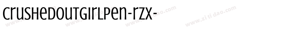 CrushedOutGirlPen-rzx字体转换