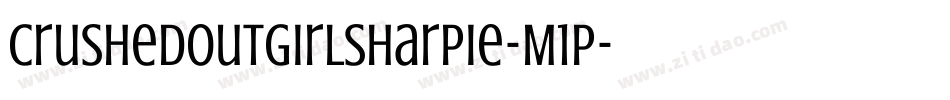 CrushedOutGirlSharpie-M1p字体转换
