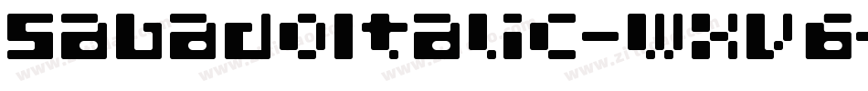 SabadoItalic-wXV6字体转换