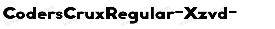 CodersCruxRegular-Xzvd字体转换