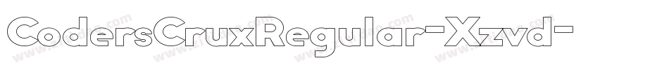 CodersCruxRegular-Xzvd字体转换