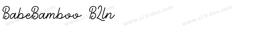 BabeBamboo-BLln字体转换