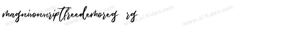 MagnisonScriptFreeDemoReg-rg28x字体转换