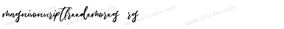 MagnisonScriptFreeDemoReg-rg28x字体转换