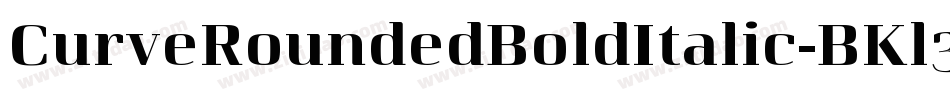 CurveRoundedBoldItalic-BKl3字体转换