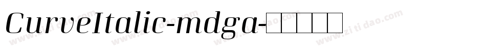 CurveItalic-mdga字体转换