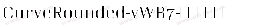 CurveRounded-vWB7字体转换
