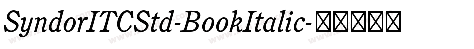 SyndorITCStd-BookItalic字体转换