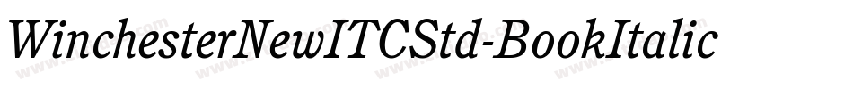 WinchesterNewITCStd-BookItalic字体转换
