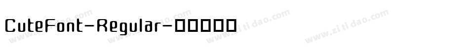 CuteFont-Regular字体转换