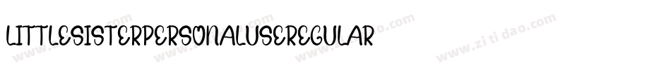 LittleSisterPersonalUseRegular-YzXpy字体转换